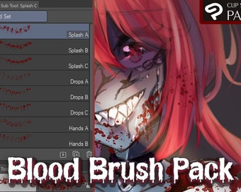 Anime Blood Brush Set for Clip Studio Paint (CSP)