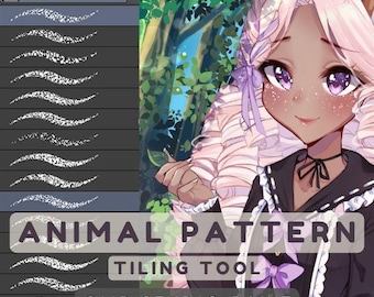 Animal Pattern Brush Set: Clip Studio Paint Brushes (digital Download ...