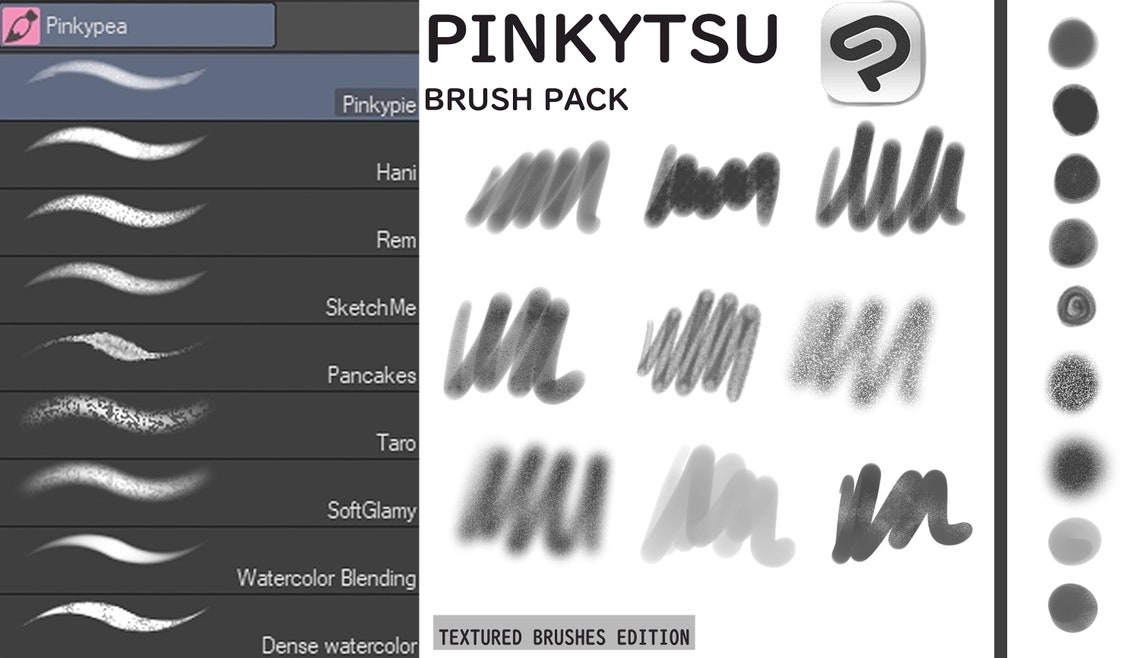 Textured Anime Brushes for Clip Studio Paint (digital Brush) - Etsy