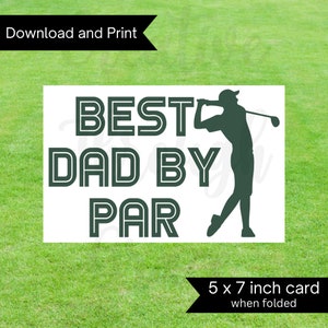 Cartão Best Dad by Par, cartão de dia dos pais, cartão de aniversário para o pai, presente para o pai, download digital, impressão em casa