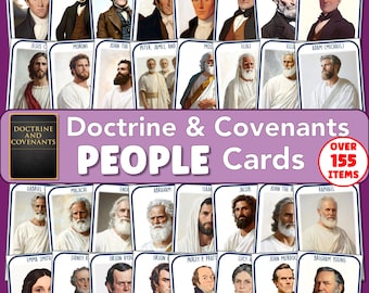 LDS D&C People Cards, 3 sizes, digital download, printable, Primary Days, YM/YW, Seminary, activities, FhE, colorful designs, pdf, doctrine