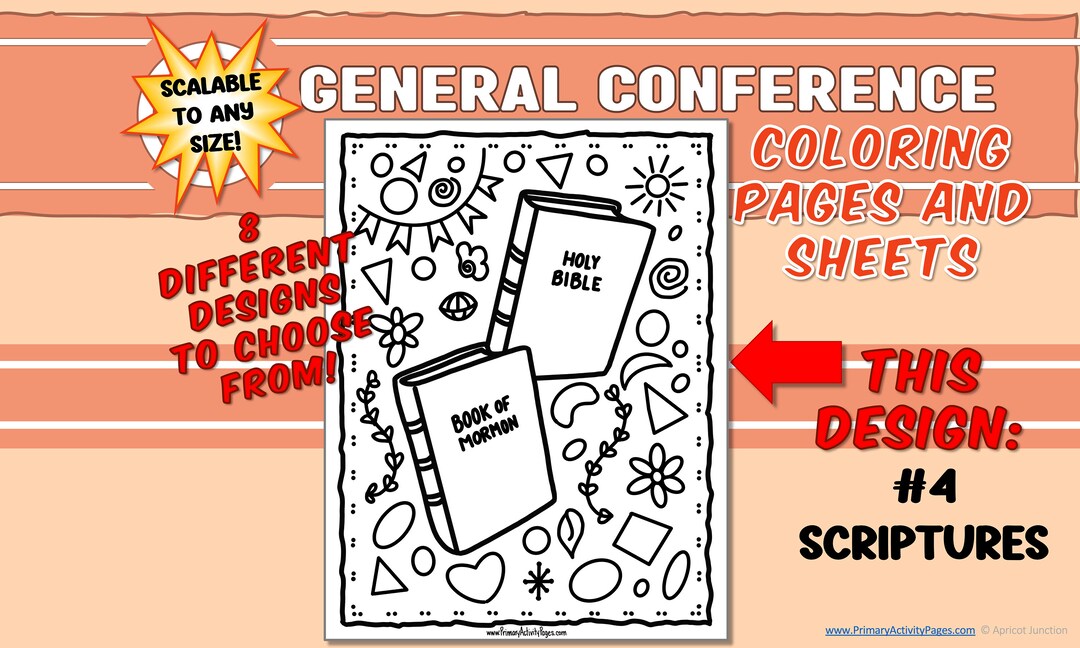 LDS 4 General Conference ONE coloring page digital download hand-drawn ...