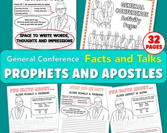 FACTS and TALKS General Conference color pages LDS Prophet Apostles activities engage fun participate learn gospel concepts church doctrine