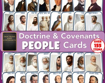 LDS D&C People Cards, 3 sizes, digital download, printable, Primary Days, YM/YW, Seminary, activities, FhE, colorful designs, pdf, doctrine