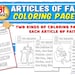 ARTICLES OF FAITH Coloring Pages 31 Full-size Pages Digital Memorize ...