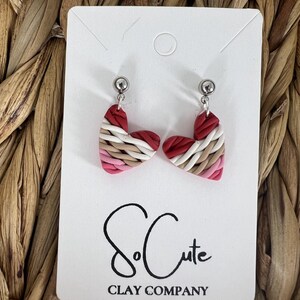 Sweetheart Dangles - Clay Earrings