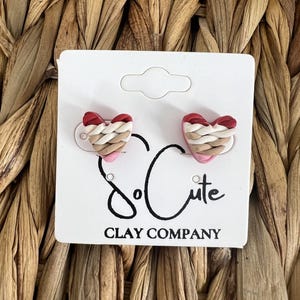 Sweetheart Studs - Clay Earrings