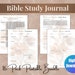 Printable Bible Study Journal, Christian Printable, Printable PDF ...