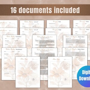 Printable Bible Study Journal, Christian Printable, Printable PDF ...