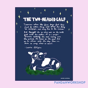 The Two Headed Calf by Laura Gilpin Poetry Poster| Digital Download PDF | Printable Poster