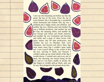 Fig Tree Poem Analogy Poster | Digital Download PDF | The Bell Jar Quote by Sylvia Plath