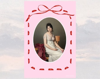 Printable Portrait of a Young Woman in White Poster - Inspired by 'My Year of Rest and Relaxation | Digital PDF