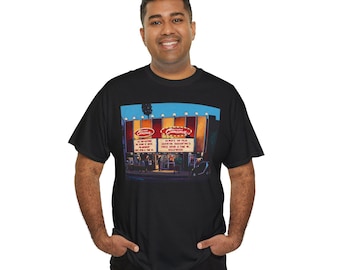 Iconic LA Movie Theater T-Shirt: Quentin Tarantino's New Beverly Cinema art by Mary DeChambres