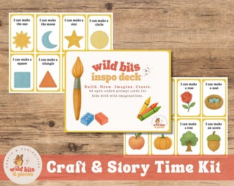 Creative Prompt Cards for Kids: Art, STEM, & Storytelling (PDF Download)