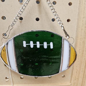 Stained Glass Customized Team Football, sports gifts, window hanging, handmade