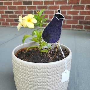 Stained Glass Eggplant Garden Marker