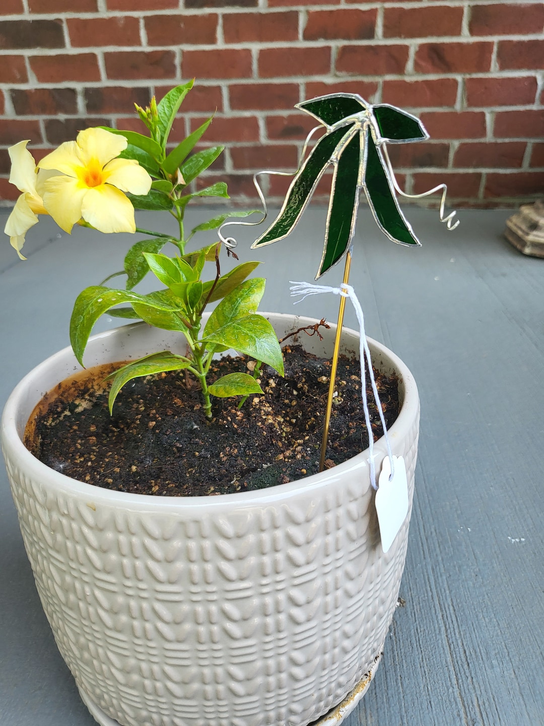 Stained Glass Green Beans Garden Marker Etsy
