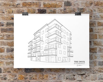 Gepersonaliseerd housewarming gift lijntekening, schetsen van foto, gepersonaliseerde geschenken, verjaardagscadeau