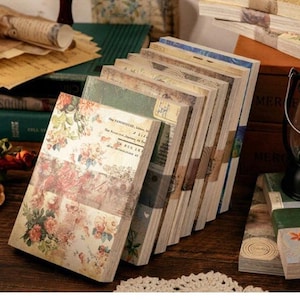 100 Blatt Scrapbook Papier, Vintage Style Collage Papier, Deco Papier, Vintage Journaling Papier, Junk Journaling Kit für Scrapbooking