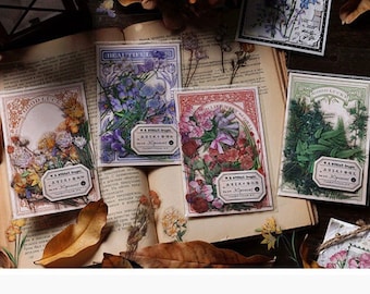 30 Pcs Green Plants Stickers Pack, Fern Stickers, Journal Stickers, Floral Stickers, Deco Stickers,Vintage Stickers for Planner,Scrapbook