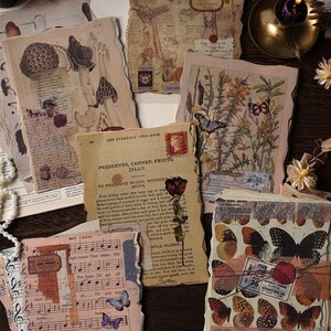 24 Vintage Inspired Scrapbook Paper Sheets, Collage Paper, Junk Journal ...