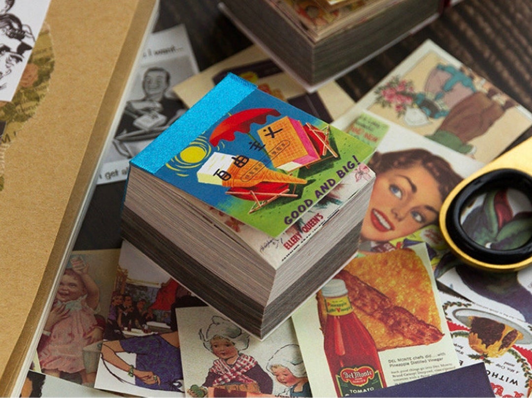 400pcs Vintage Junk Journal Kit, Collage Paper, Scrapbook Paper ...