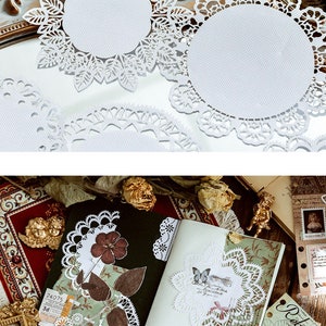 Puede incluir: Doilies de papel blanco con intrincados dise&ntilde;os de encaje. Los doilies son perfectos para agregar un toque de elegancia a las manualidades, el scrapbooking y otros proyectos.
