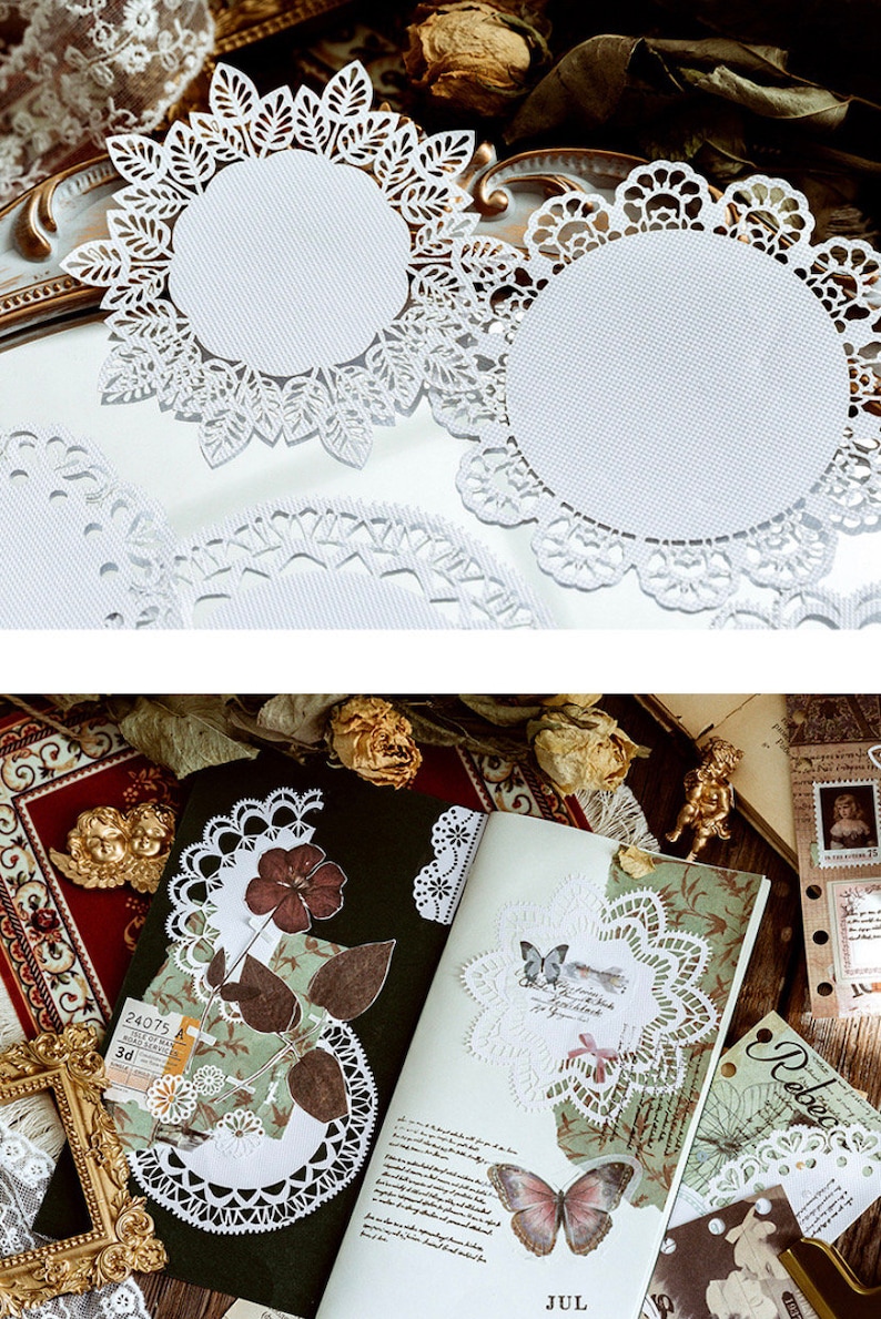 Puede incluir: Doilies de papel blanco con intrincados dise&ntilde;os de encaje. Los doilies son perfectos para agregar un toque de elegancia a las manualidades, el scrapbooking y otros proyectos.