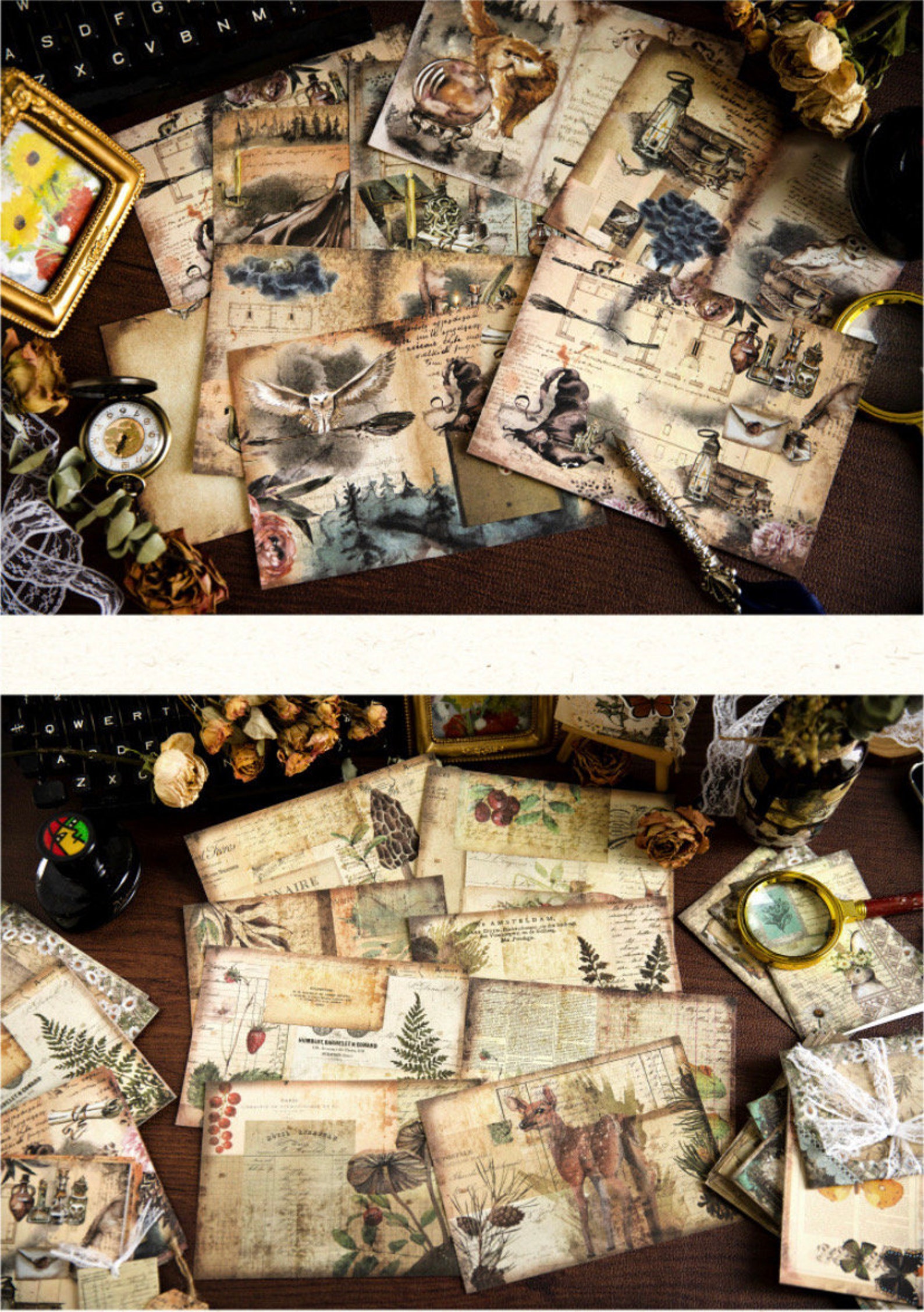 Vintage Style Scrapbook Paper Packs, Collage Paper, Deco Paper, Vintage ...