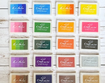 21 kleuren stempelkussens, inktsets, kleurrijke inkt, kleurverloopinkt, zwarte inkt, gouden inkt, bruine inkt, zilveren inkt, rode inkt, groene inkt
