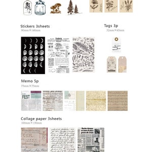 Vintage Style Craft Paper Pack, Scrapbook Paper, Ephemera,stickers ...