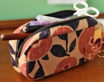 Large Capacity Pencil Case, Cute Cotton Pencil Pouch, Pencil Bag, Makeup Pouch, Pen Case, Catch-all, Zipper Pouch, Gift for Student, Artists