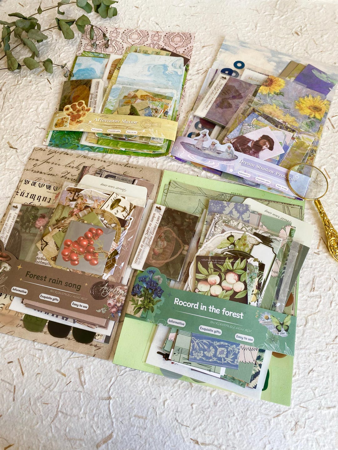 91pcs Junk Journal Kit, Scrapbook Paper Pack, Stickers,ephemera,vintage ...