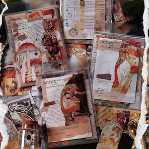 76 Stück / Packung Vintage Papier Material Pack, Aufkleber, Scrapbook Papier, Tags, Etiketten, Junk Journal Kit, Ephemera für Junk journal, Scrapbook