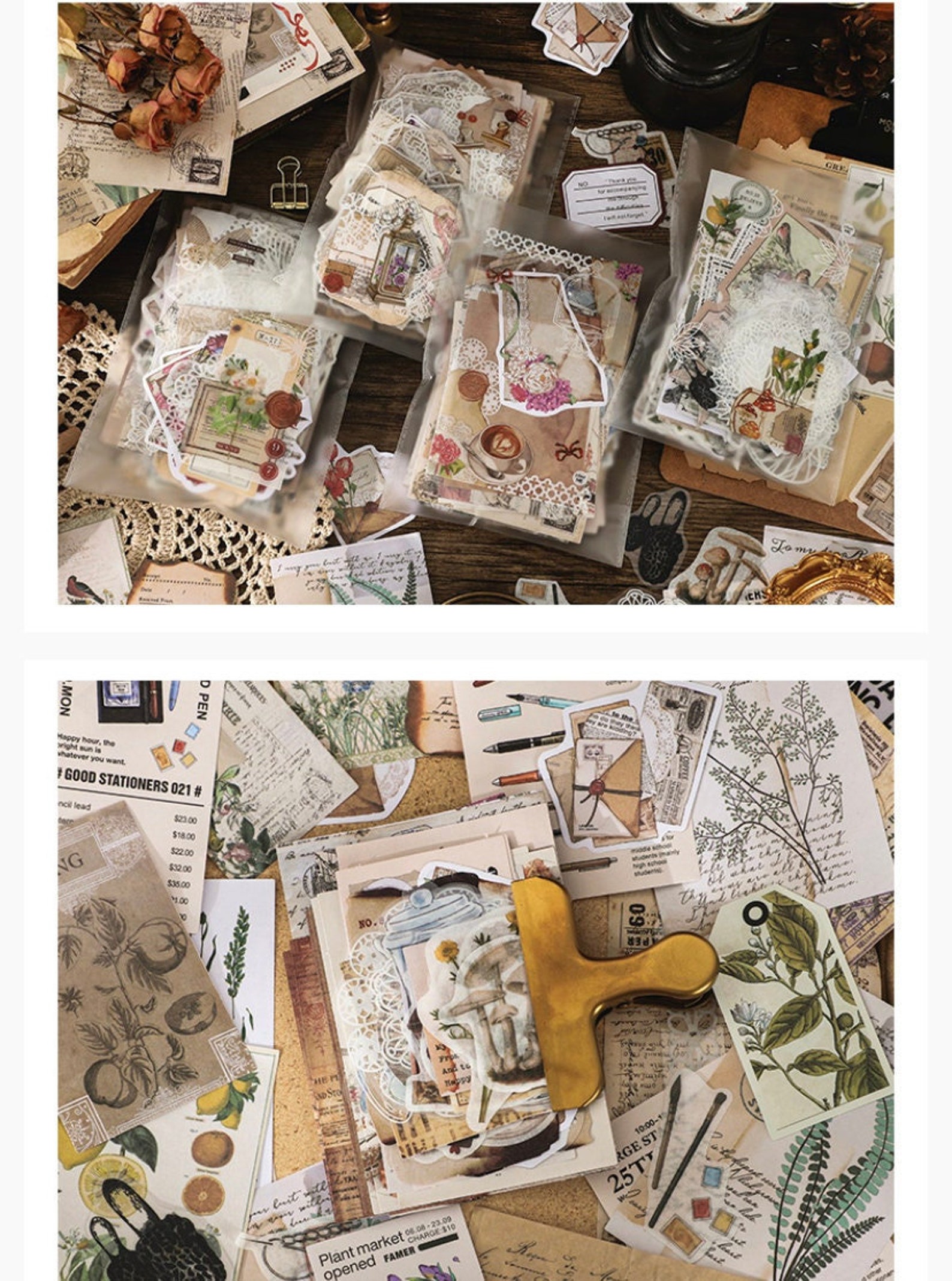 260pcs Junk Journal Kit Craft Paper Pack Vintage Journaling - Etsy