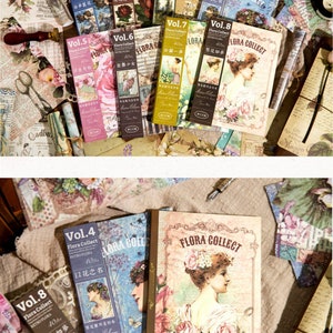 40 Sheets Scrapbook Paper Booklet, Vintage Inspired Collage Paper ...