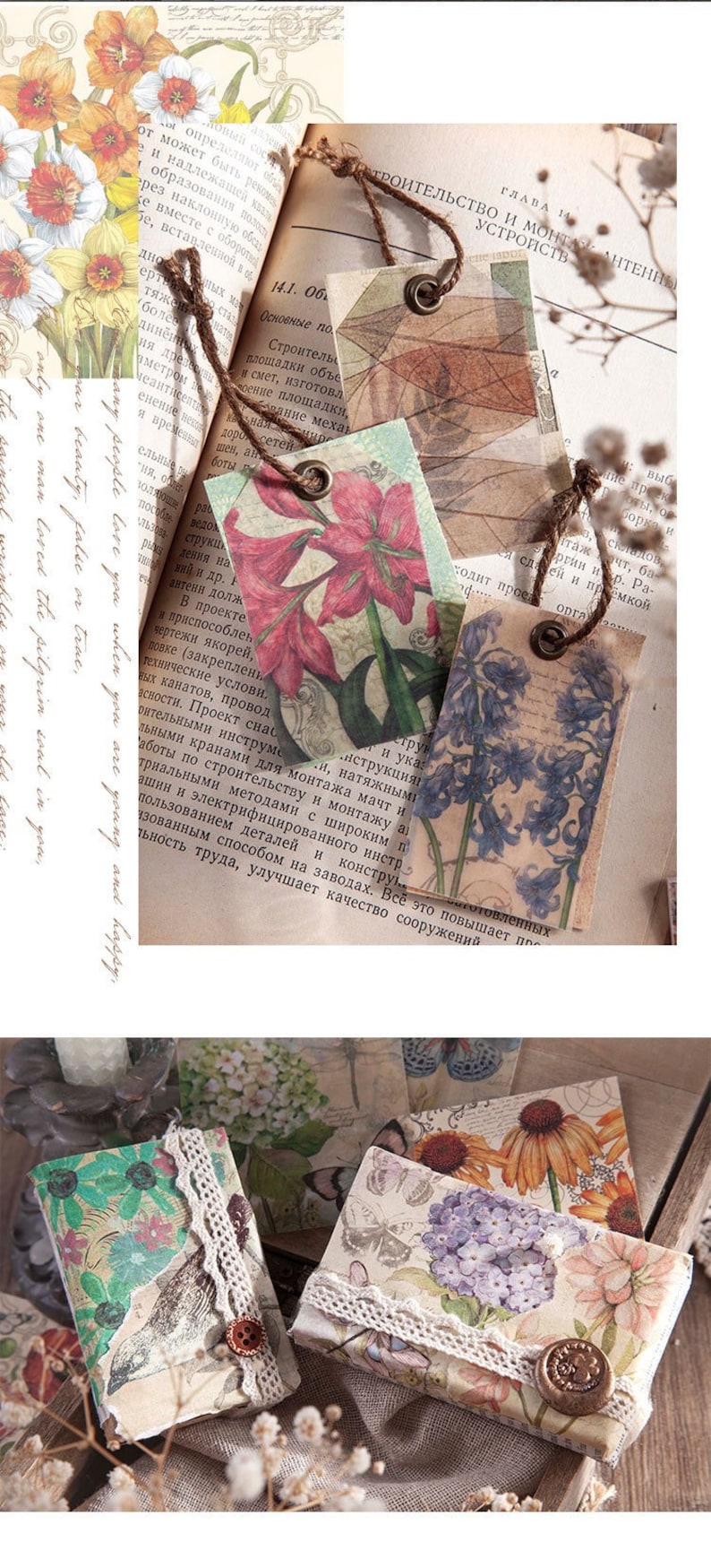 30pcs Scrapbook Paper Junk Journal Kit Ephemera Pack Nature - Etsy