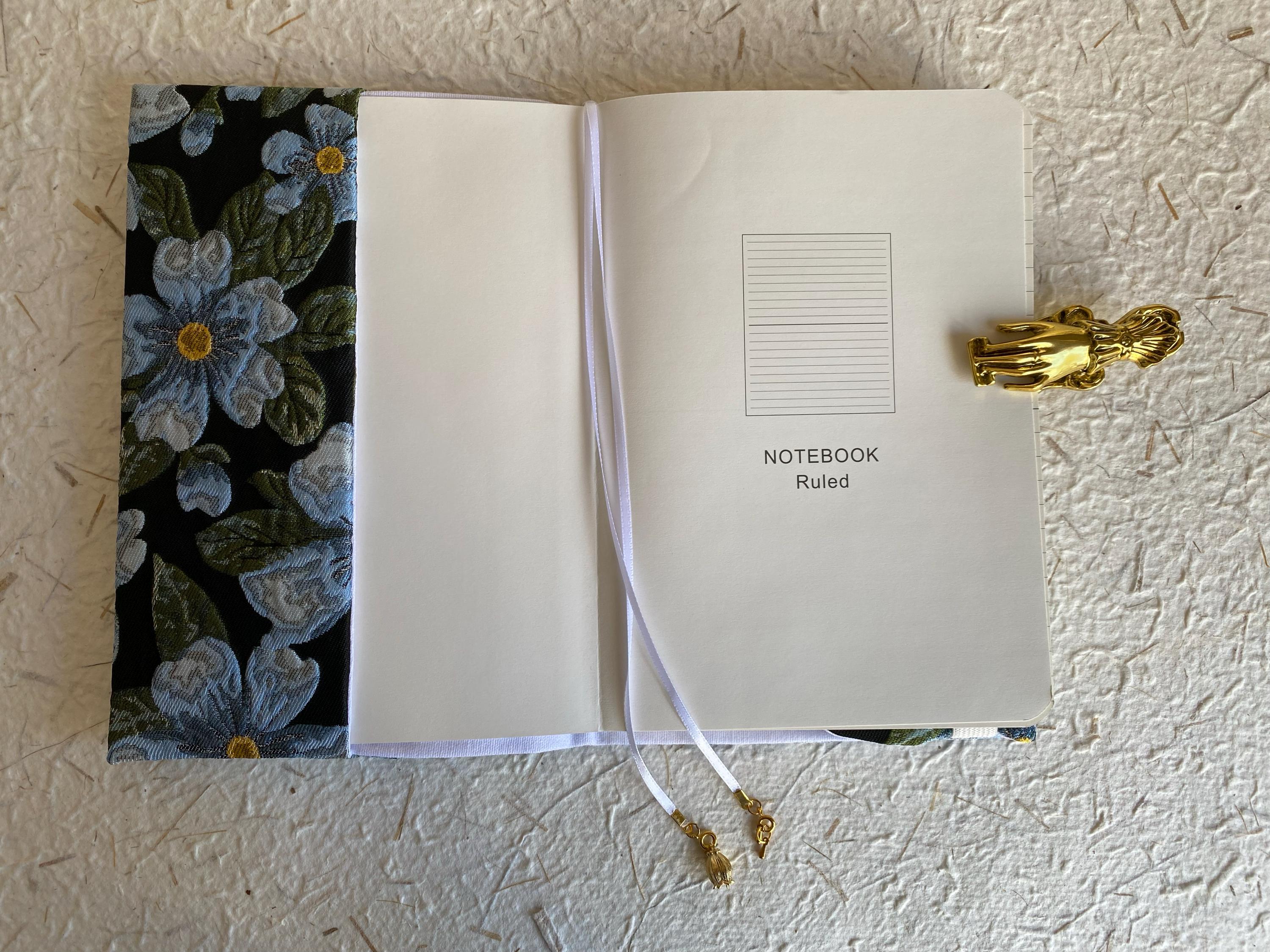 Blue Flowers Journals, Hobo Notebooks, Scrapbooks, Vintage Style Floral ...