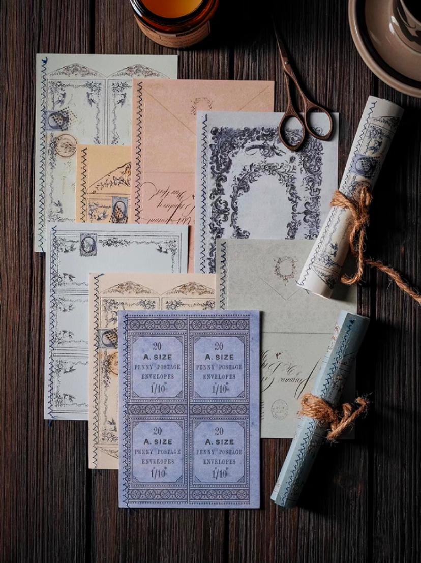 Vintage Scrapbook Paper With Sewing Threads, Junk Journal Kit, Collage ...