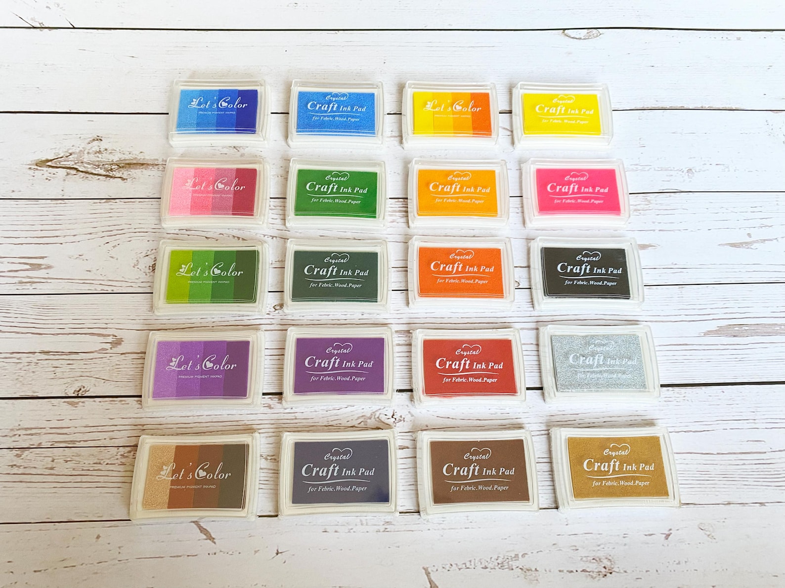 Colorful Ink Set 21 Colors Ink Pads, Ink Sets, Colorful Inks, Gradient Color Inks, Black ...