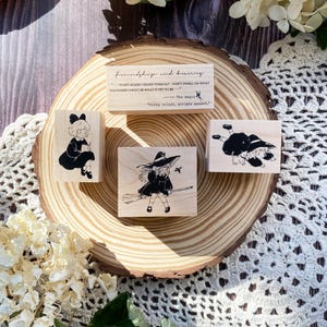 Schattige stempelblokken, kleine heks-stempels, magische meisje-stempels, rubberen stempels voor journaling, scrapbooking, kaarten maken, papier stempelen, cadeau voor meisje