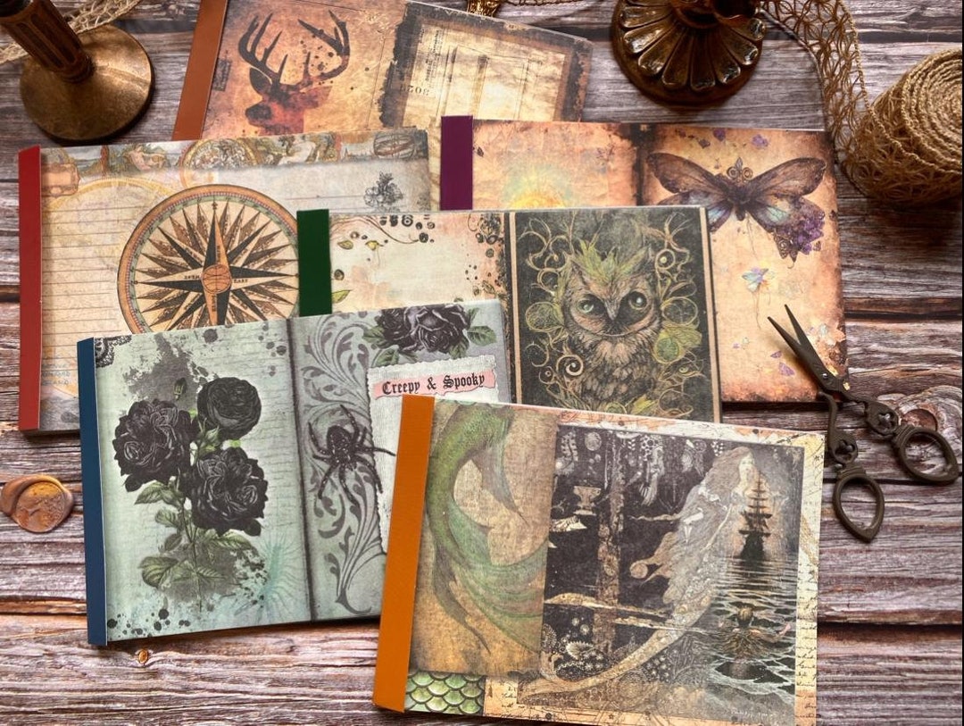 40 Vintage Style Scrapbook Paper, Fantasy Collage Paper,deco Paper ...