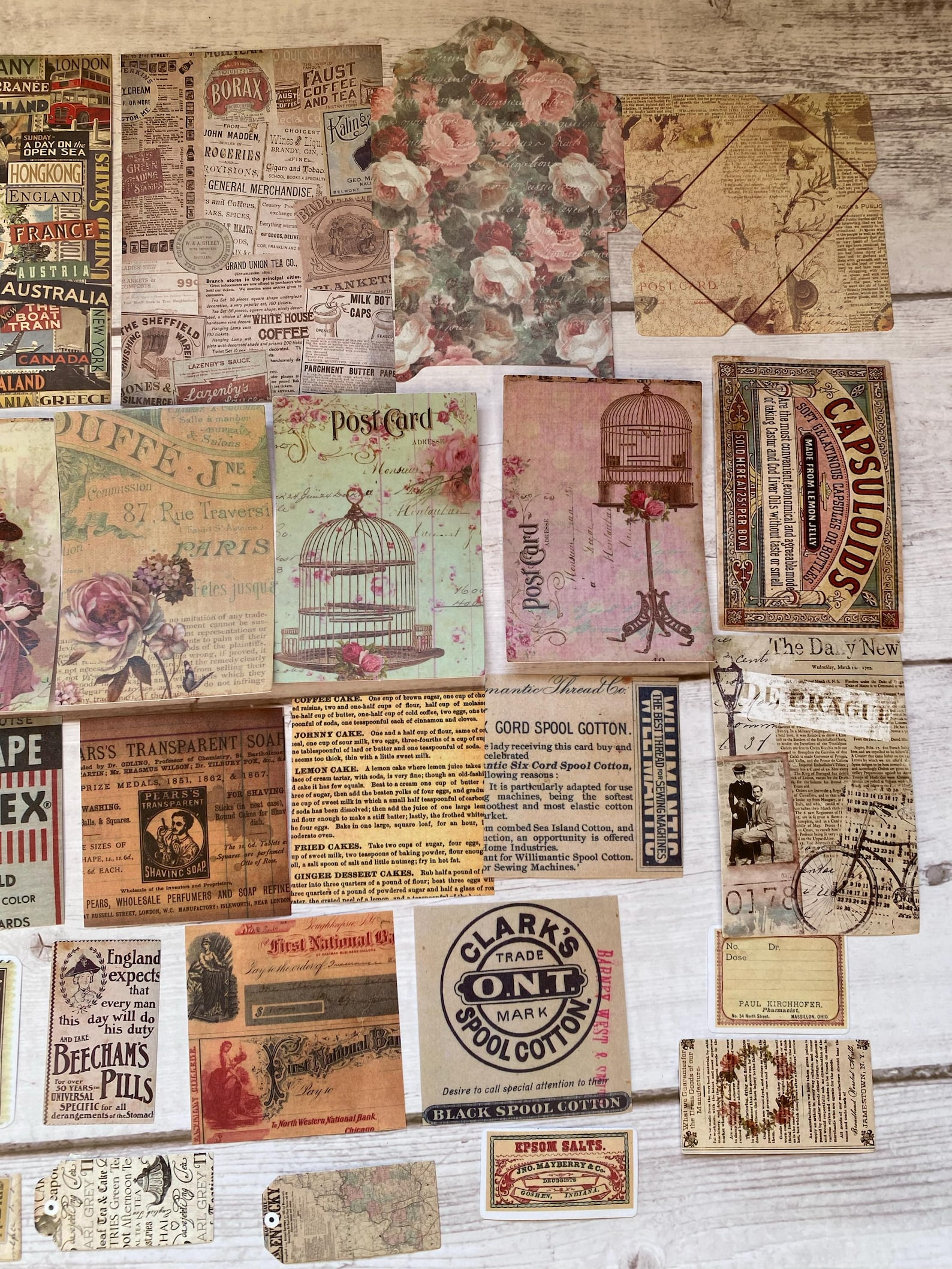 Vintage-inspired Junk Journal Kit Pack, Victorian Journaling Paper Pack ...