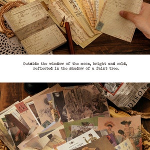 100 Sheets Scrapbook Paper Booklet, Vintage Style Collage Paper, Deco ...