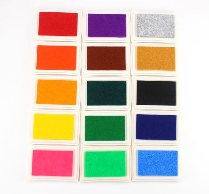 21 Colors Ink Pads, Ink Sets, Colorful Inks, Gradient Color Inks, Black ...