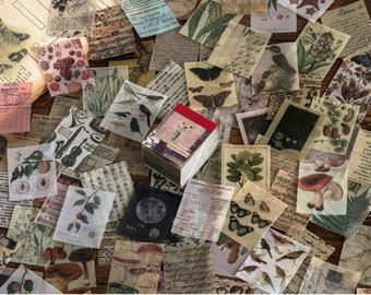 365Pcs Ephemera, Junk Journal Kit, Scrapbook Paper Pad, Vintage Collector Theme Collage Paper Book, Journaling Paper, Junk Journal Supplies
