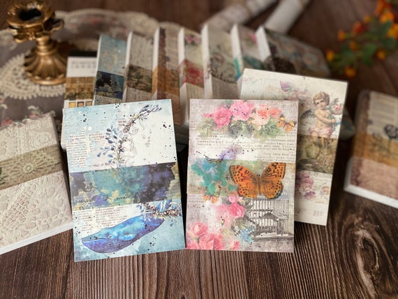 Lot De 40 Feuilles De Papier Pour Scrapbooking - Découpe Vintage Creuse - Cadre Photo En Relief - Matériau Pour Scrapbooking, Journal, Planificateur