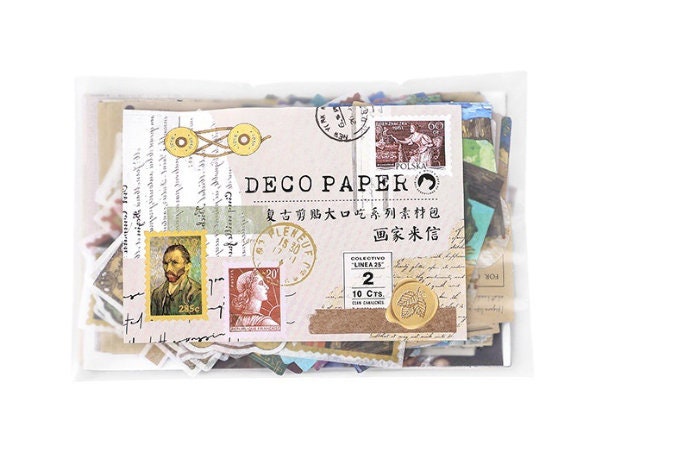 200PCS Junk Journal Ephemera Kit Pack, Vintage Journaling Paper Pack ...