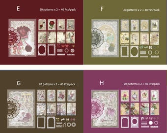 Lace Themed Scrapbook Paper Pack, 40 Mixed Vintage Journaling