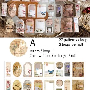 Adhesive Labels, Stickers, Tapes, Junk Journal Kit, Ephemeras, Border ...